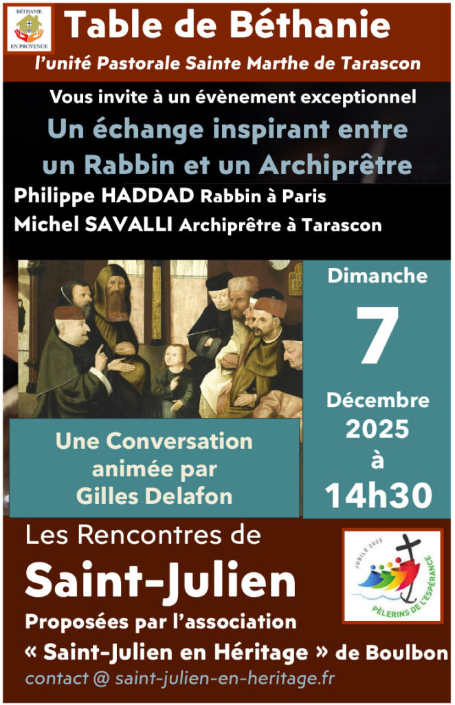 Chapelle Saint Julien de Boulbon 13150 - 7 décembre 2025 - Conférence Philippe Haddad